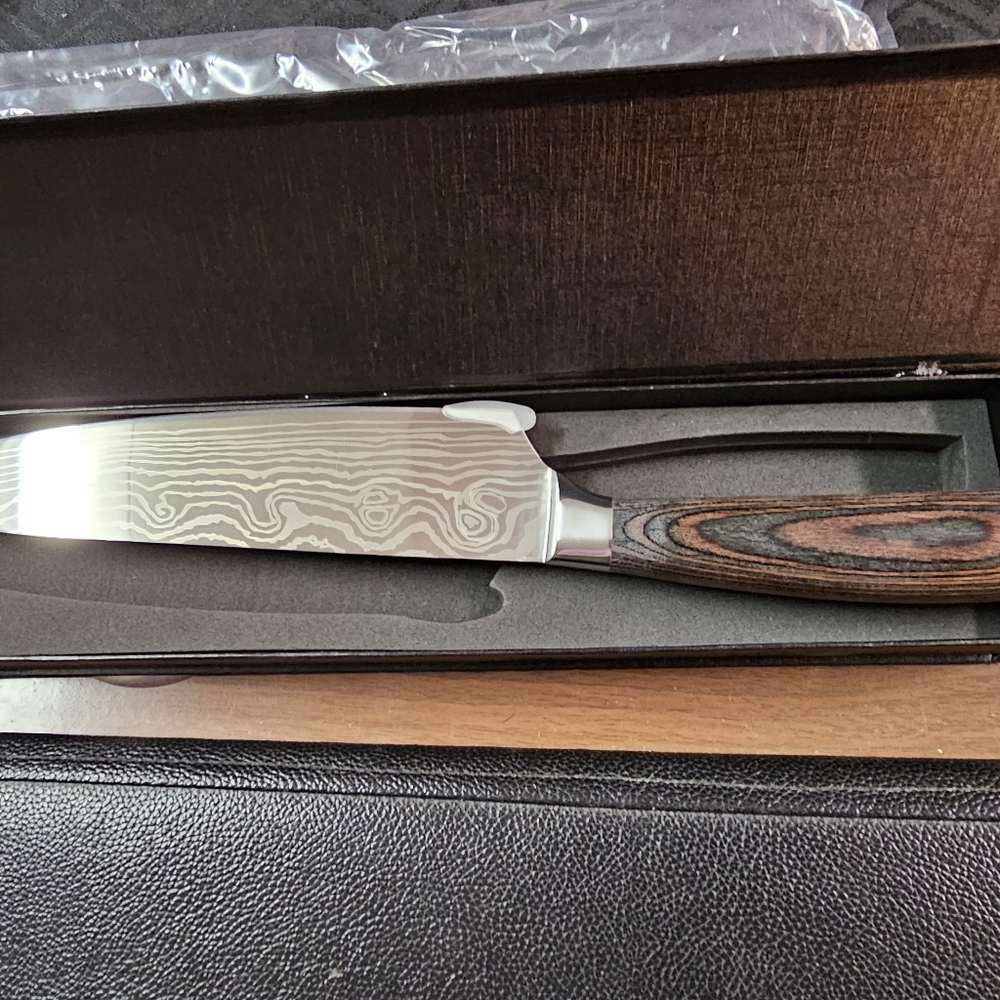 Chef Knife, acid wash with nice grip handle